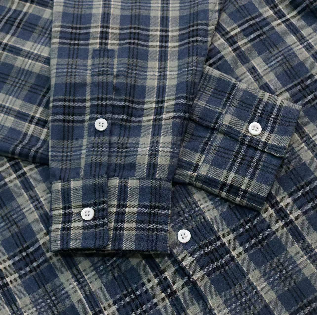 FALSE PERCEPTION Plaid Embroidered Graphic Shirt