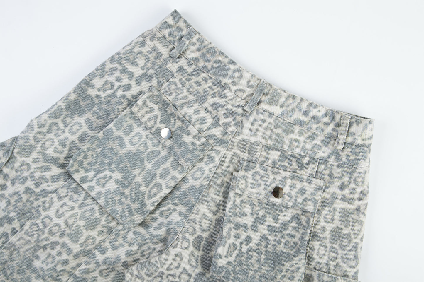 CapCabin Leopard Utility Wide-Leg Pants