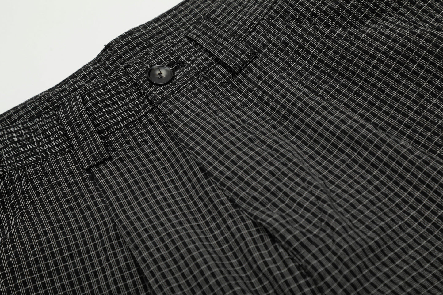 CapCabin Checked Curved-Leg Pants