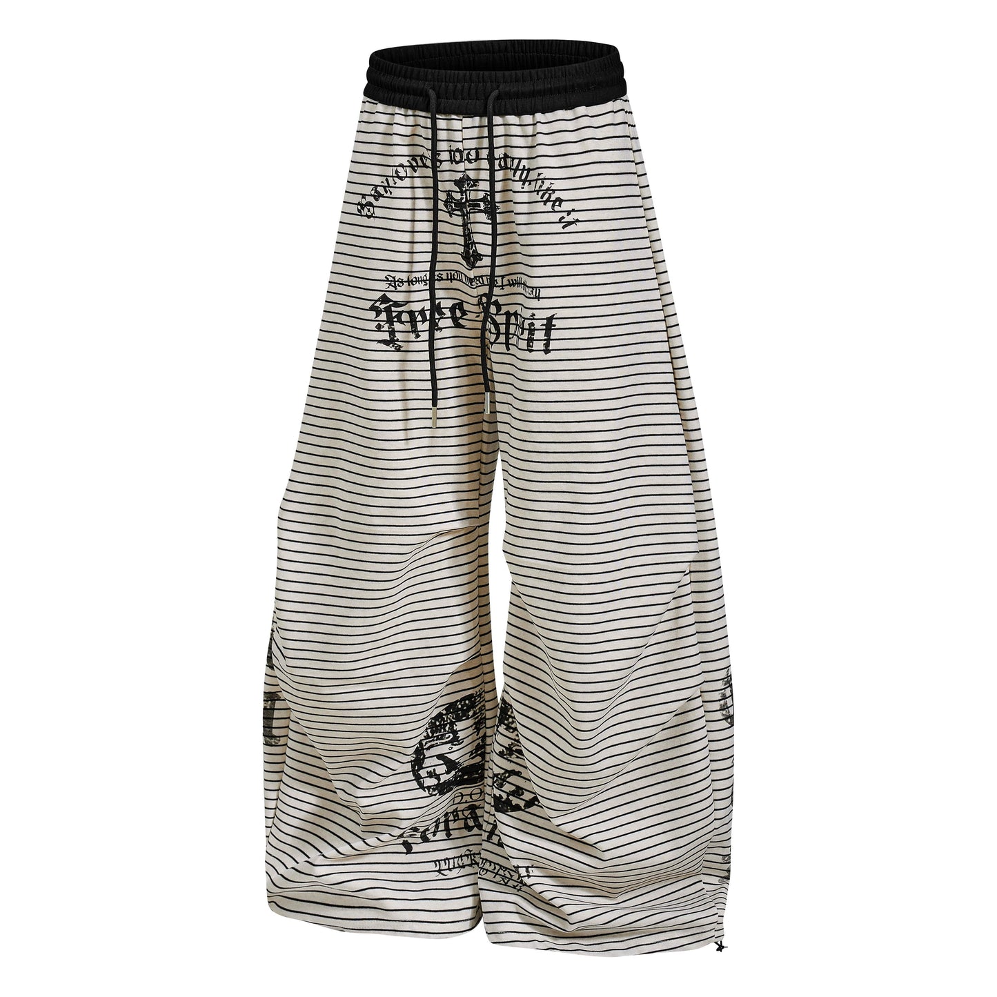 CapCabin “Striped Gothic Draped Pants”
