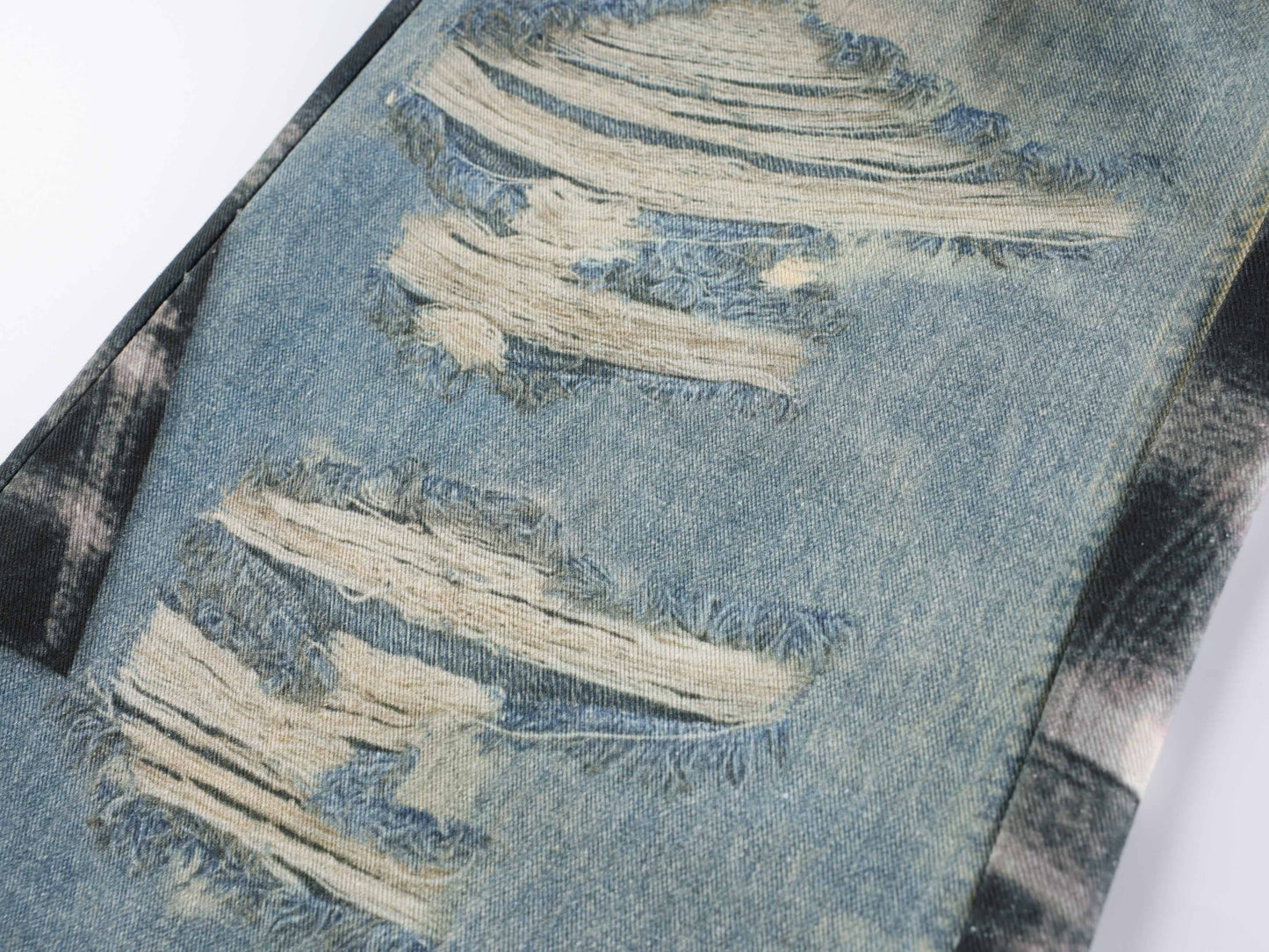 CapCabin “Layered Flannel Patchwork Balloon Jeans”