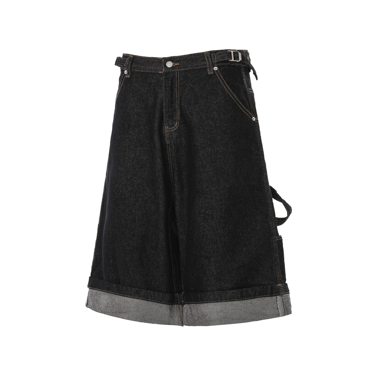 CapCabin “Raw Edge Denim Cargo Shorts”