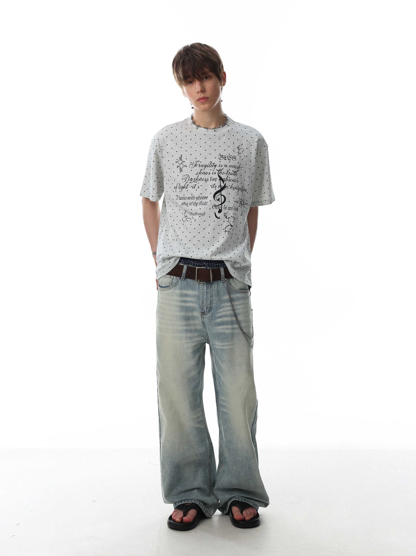 CapCabin “Allover Micro-Print Graphic Tee”