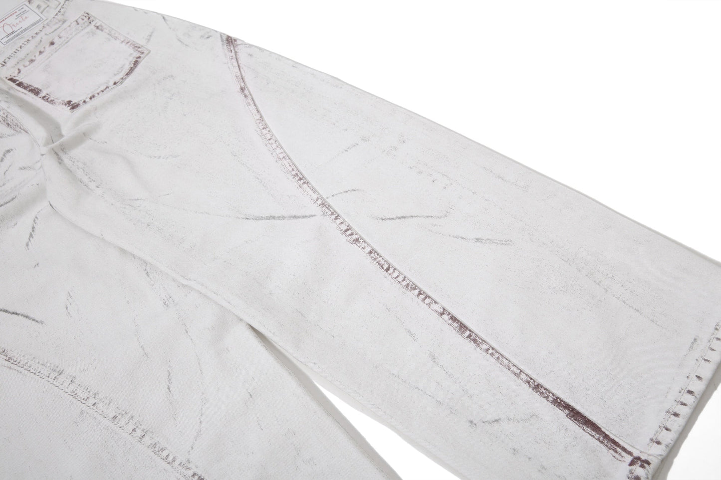 CapCabin Washed Panel Denim Pants