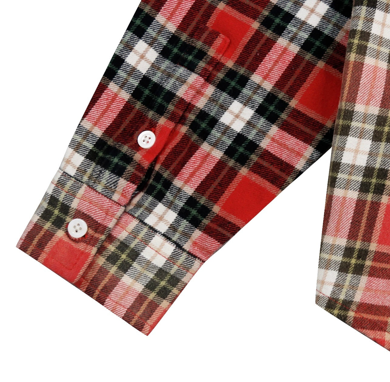 FALSE PERCEPTION Red Plaid Smiley Overshirt