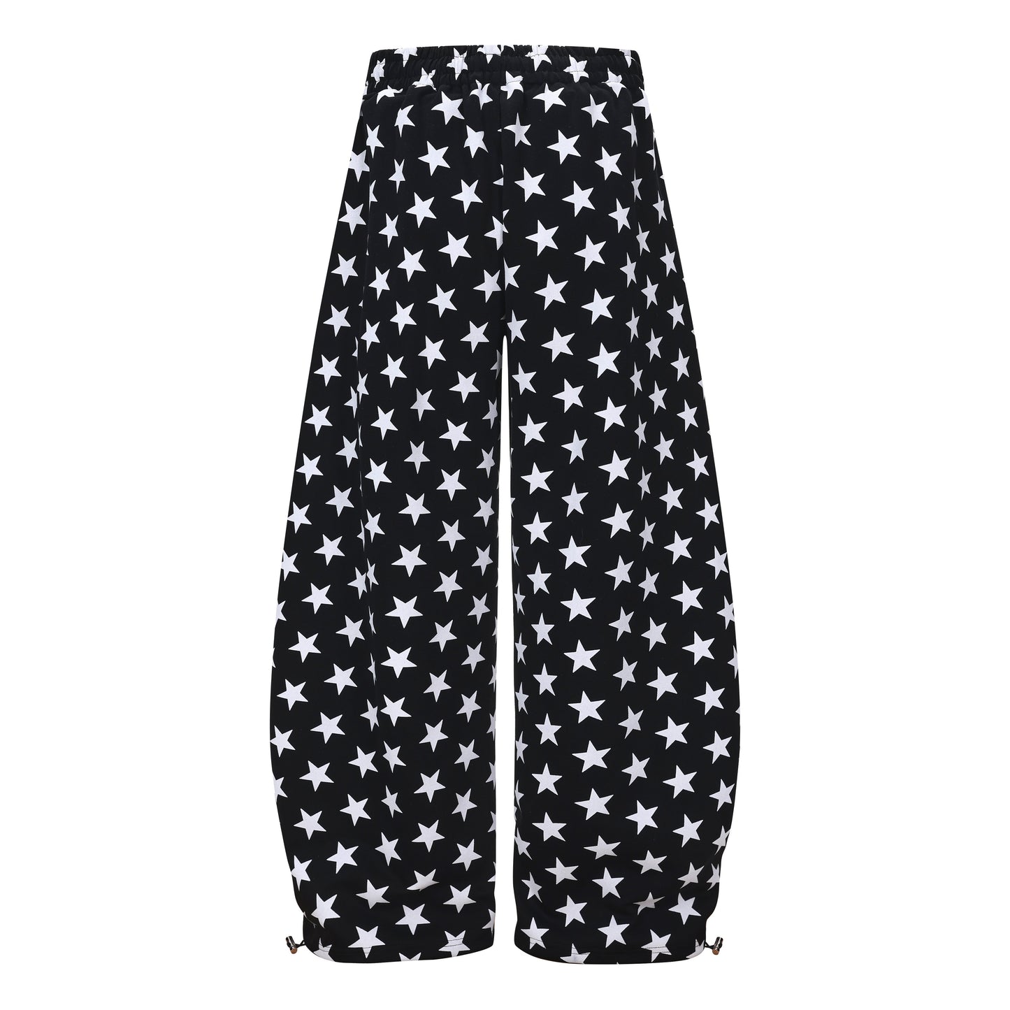 CapCabin Star Print Wide-Leg Sweatpants
