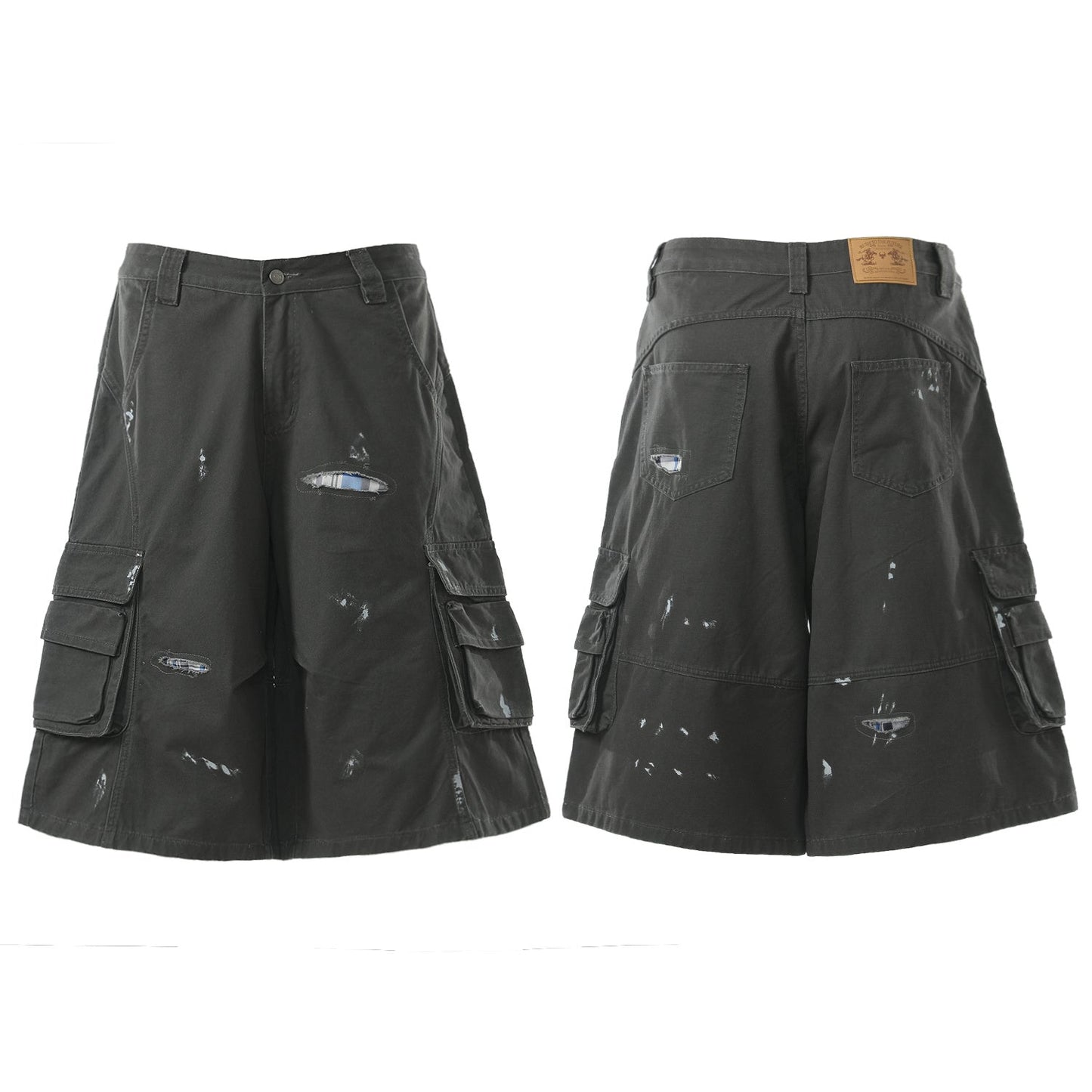 CapCabin “Distressed Utility Cargo Shorts”