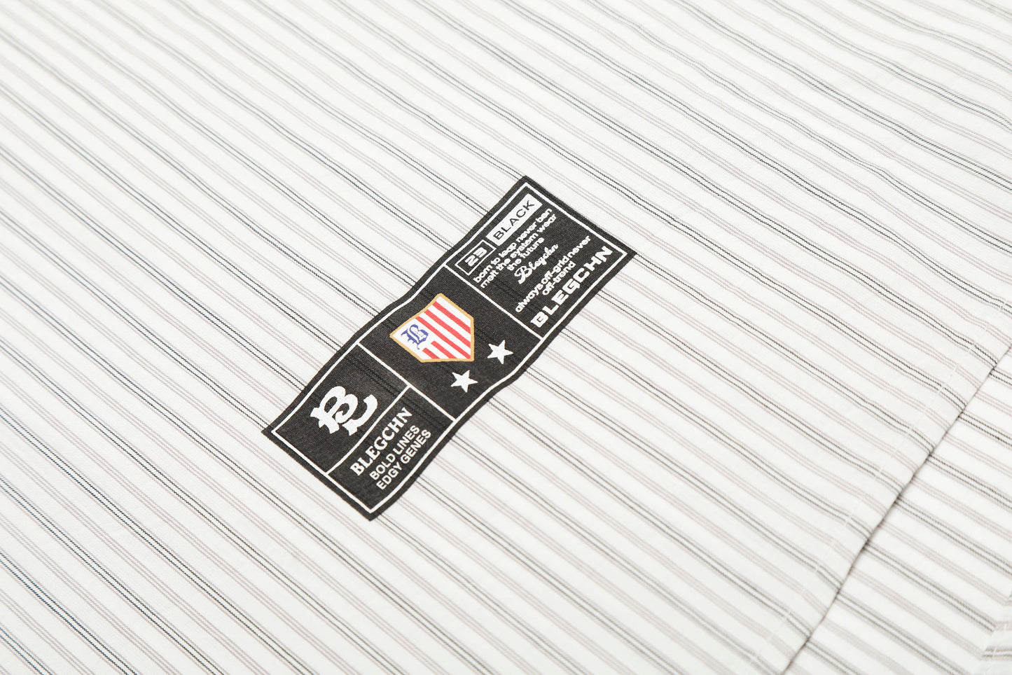 CapCabin Striped Logo Button-Up Shirt