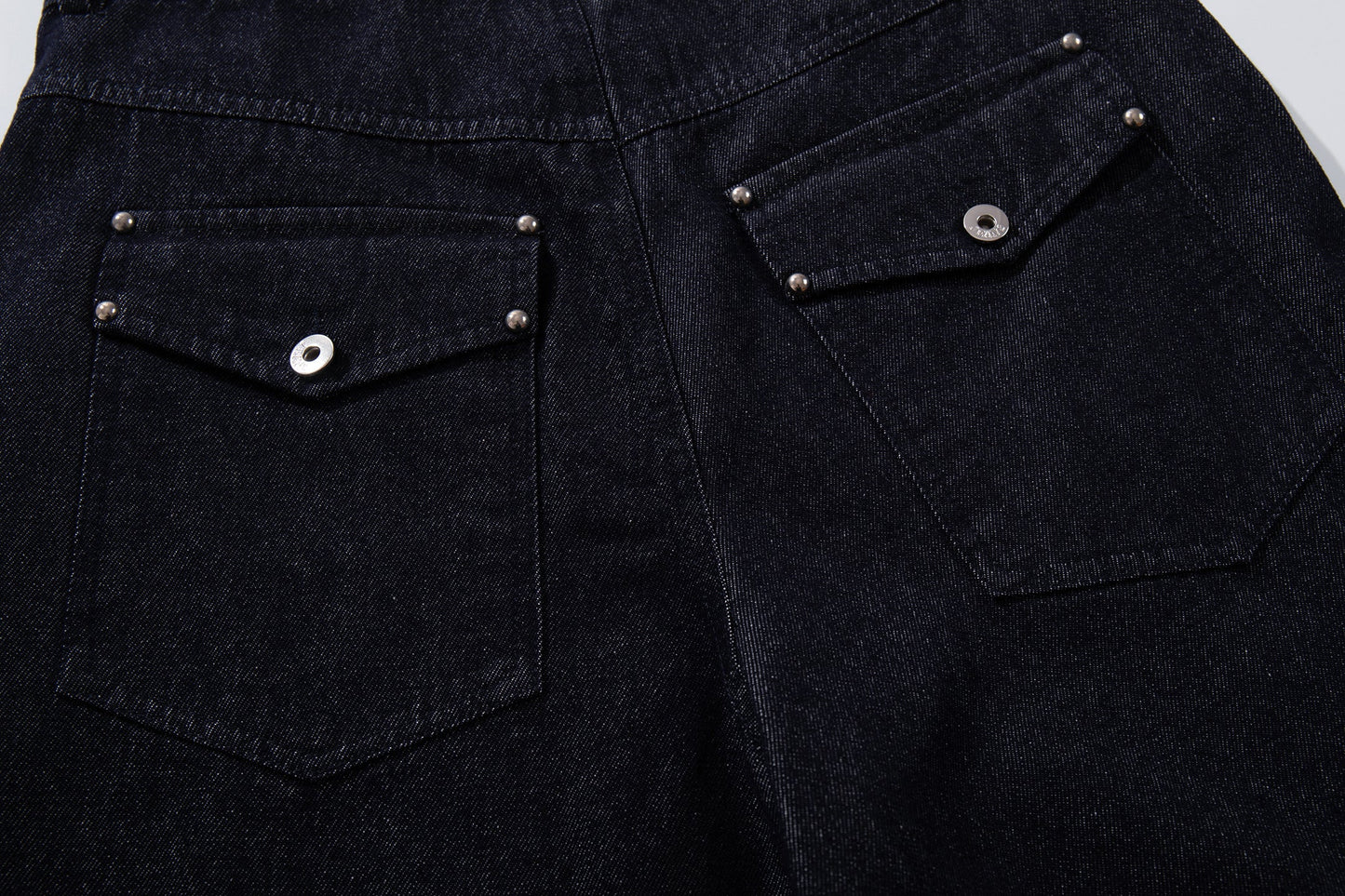 CapCabin Panel Construction Wide Leg Denim Pants