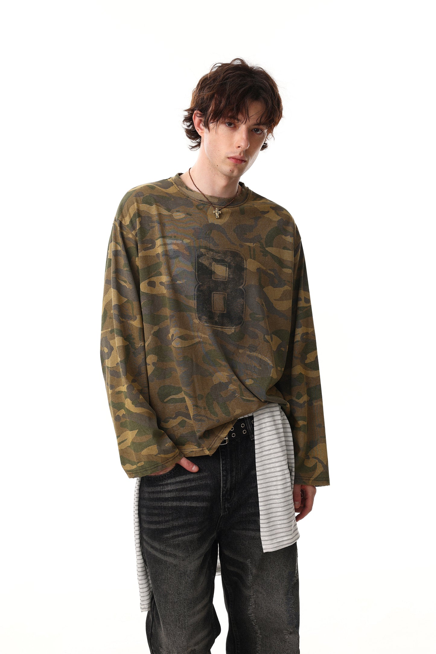 CapCabin Camo Graphic Long Sleeve Tee