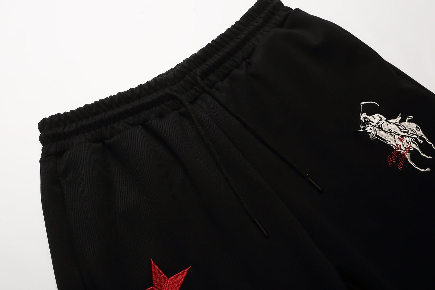 CapCabin Star Embroidery Wide-Leg Sweatpants