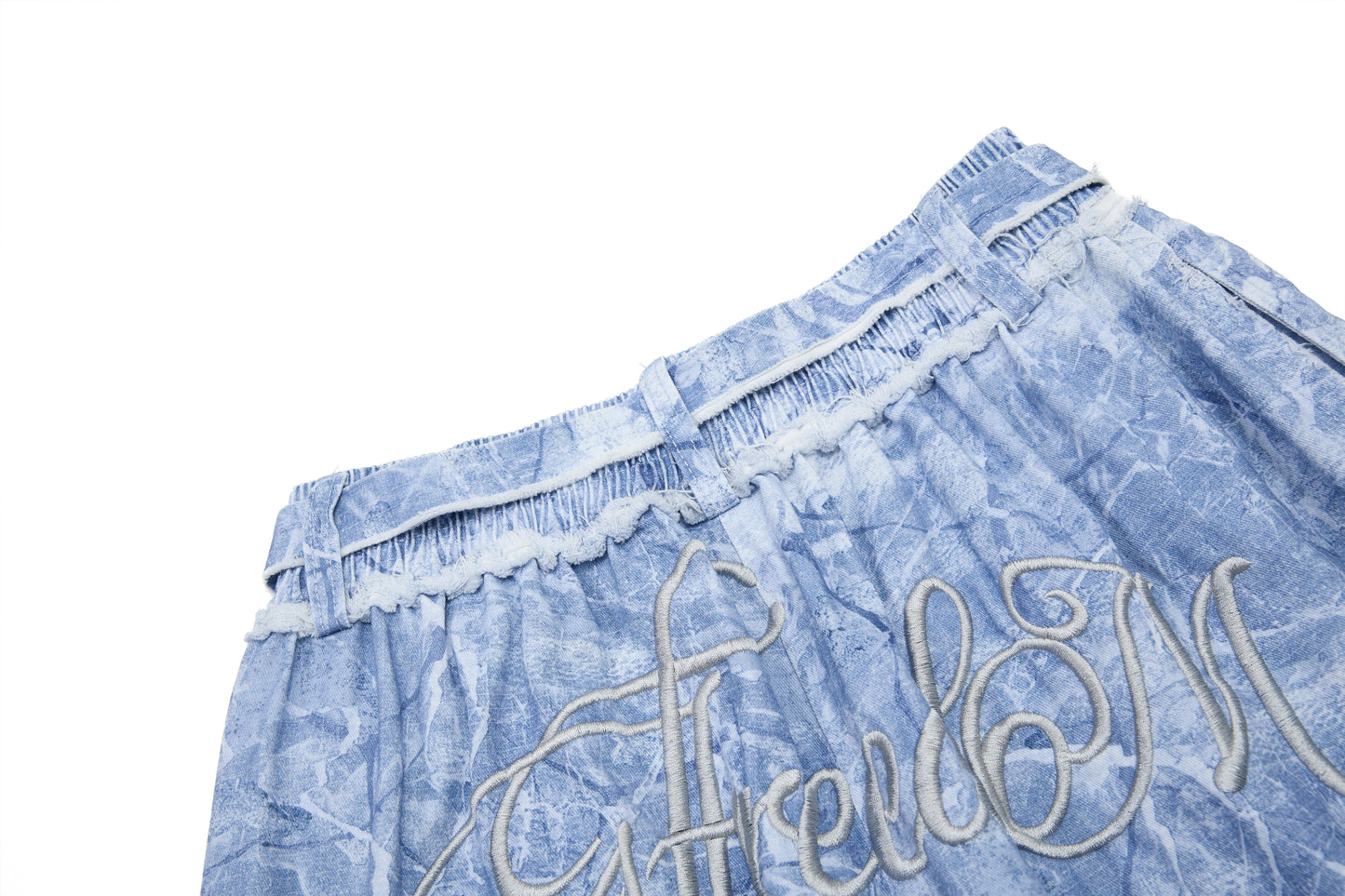 CapCabin “Washed Marble Wide-Leg Pants”