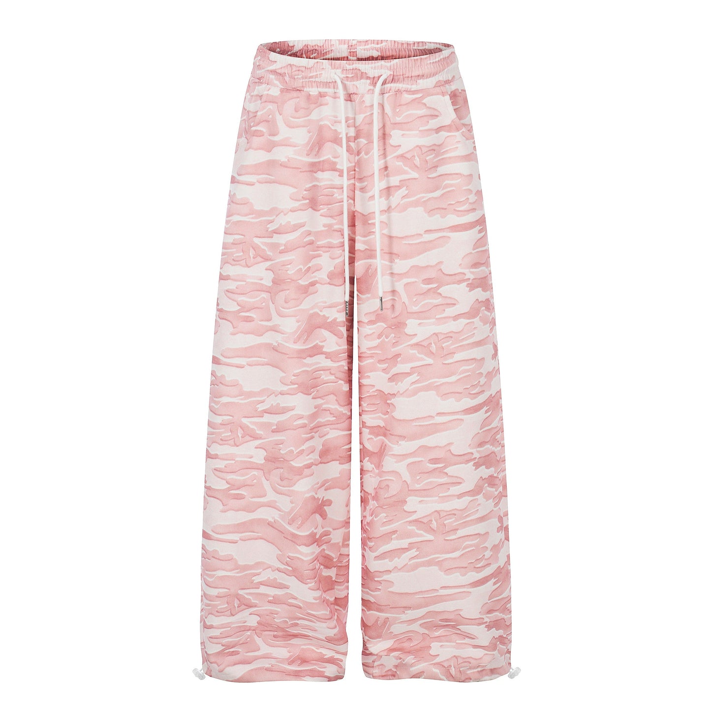 CapCabin Pink Camo Wide-Leg Sweatpants