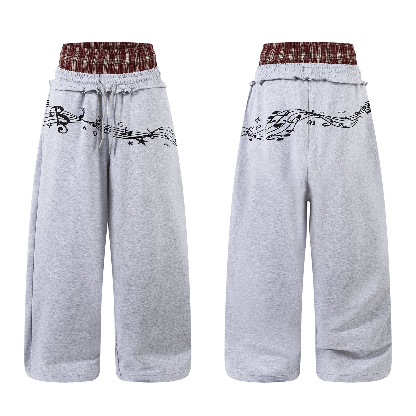 CapCabin Music Graphic Wide-Leg Sweatpants