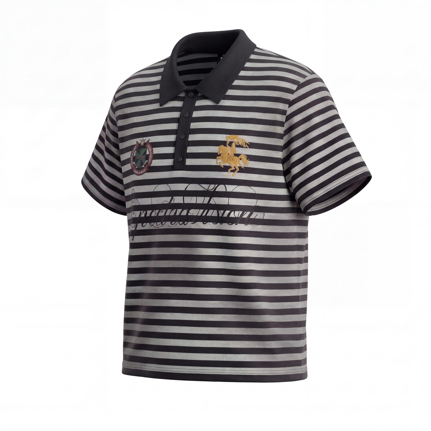 CapCabin “Stripe Crest Polo Tee”