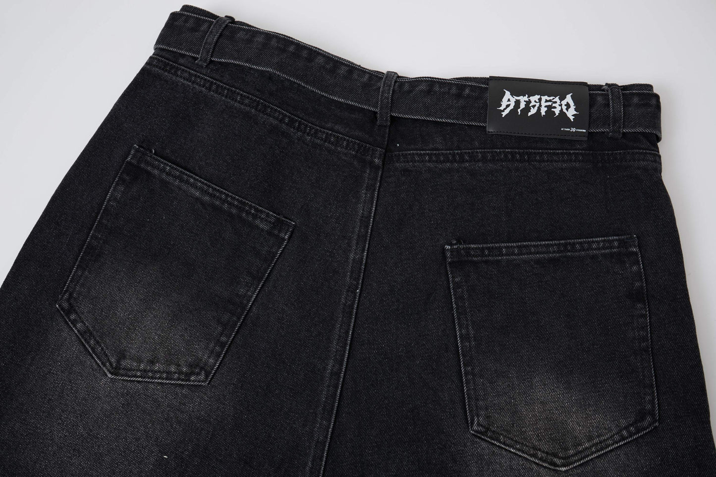 CapCabin Web Panel Strap Denim Shorts