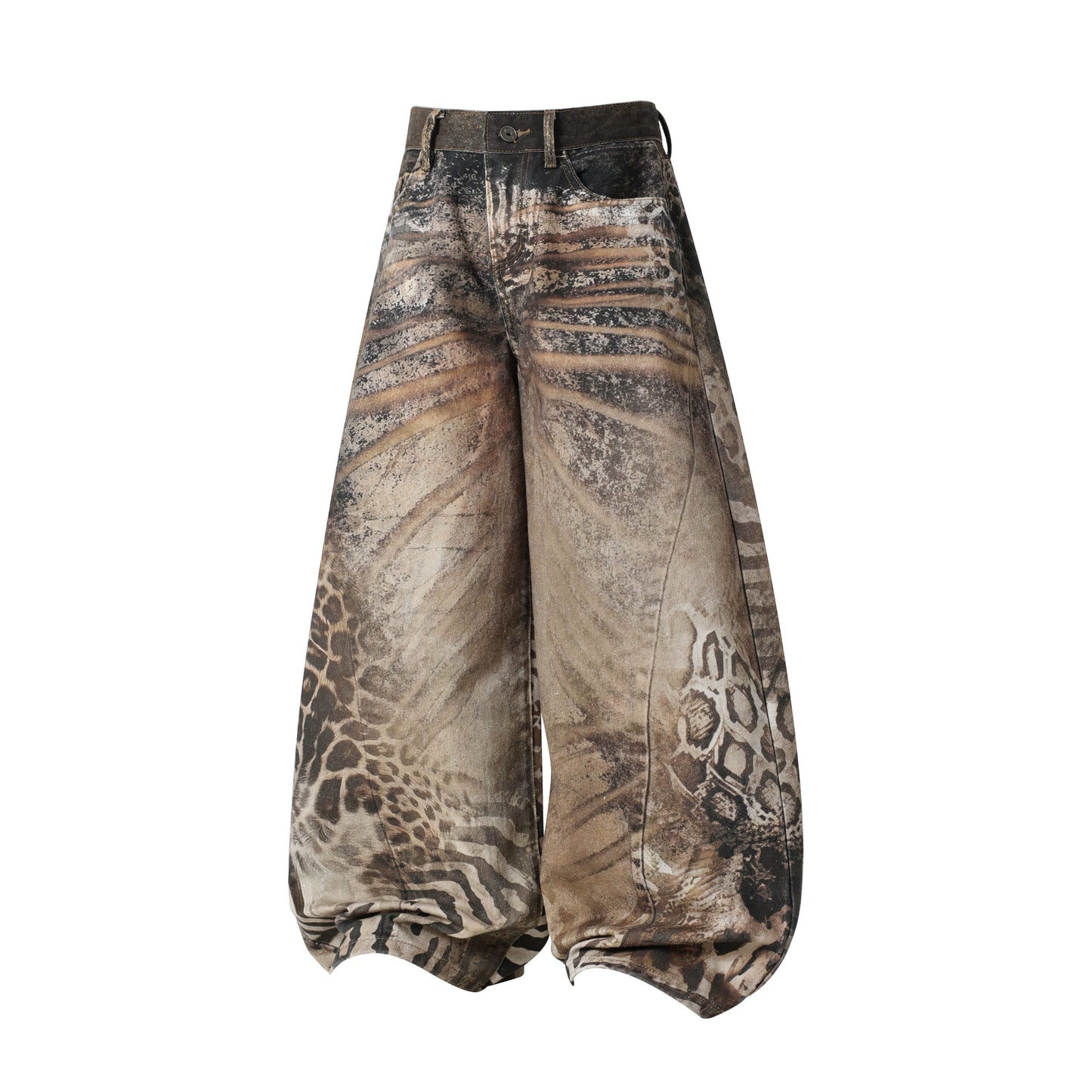 CapCabin “Savage Pattern Balloon Jeans”