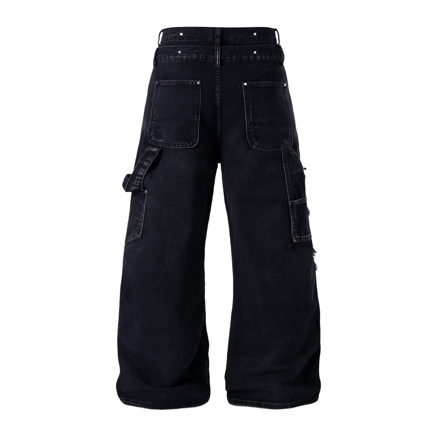 CapCabin Distressed Panel Denim Pants