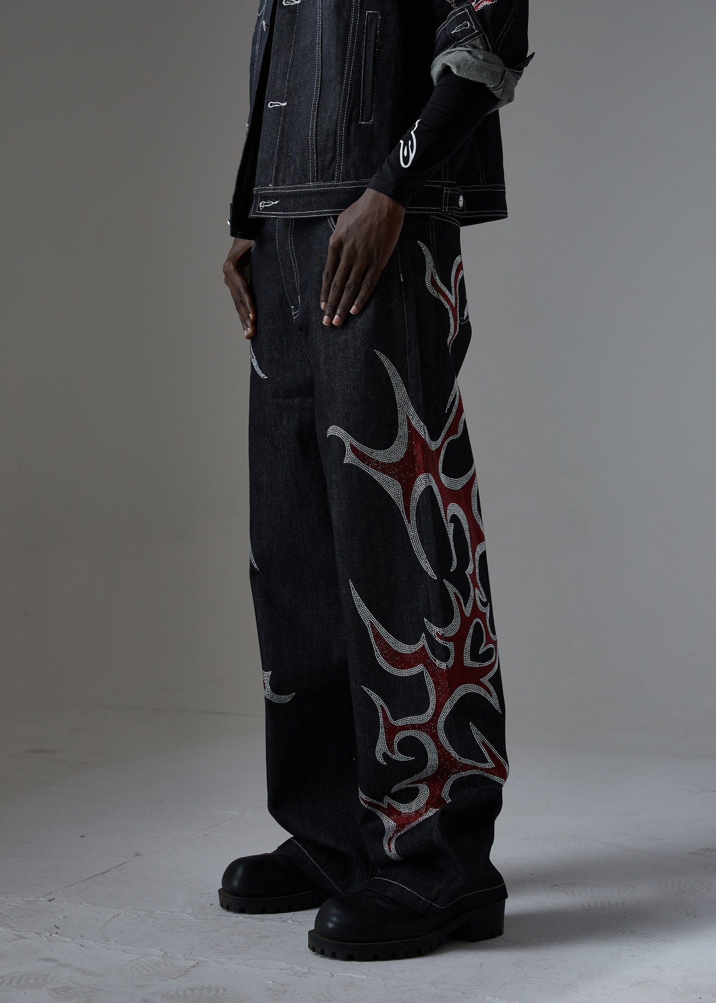 CapCabin Graphic Denim Pants
