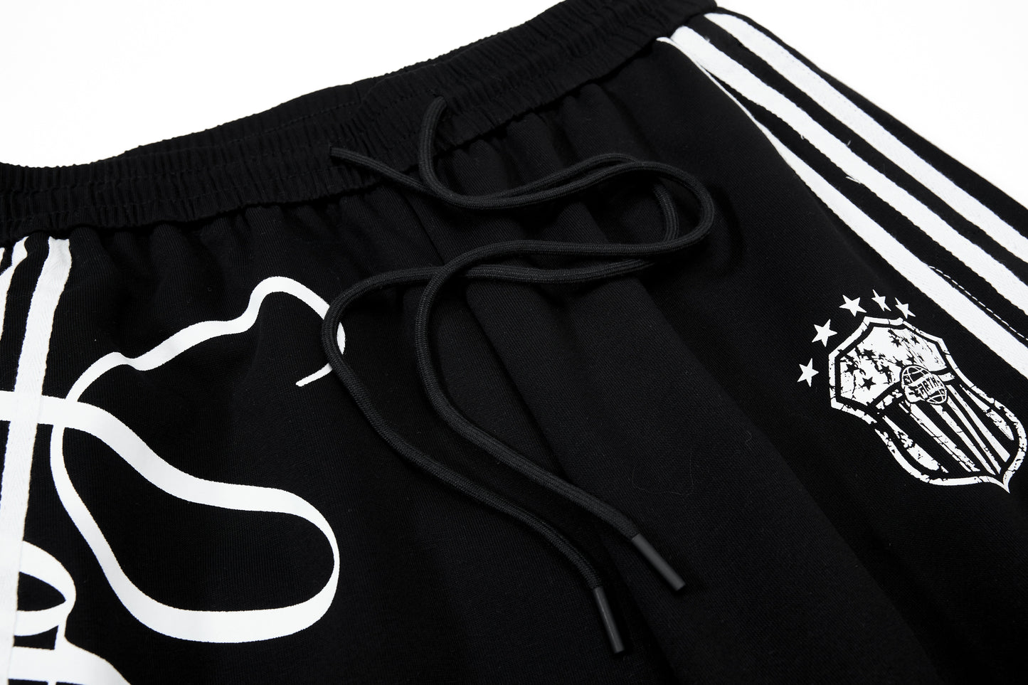 CapCabin Script Stripe Wide-Leg Sweatpants