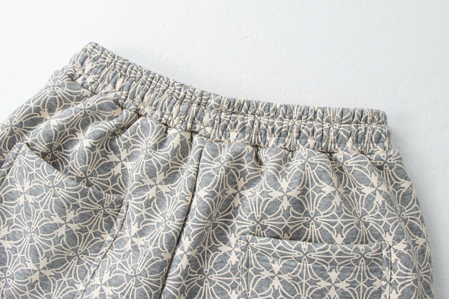 CapCabin All-Over Pattern Graphic Wide-Leg Pants