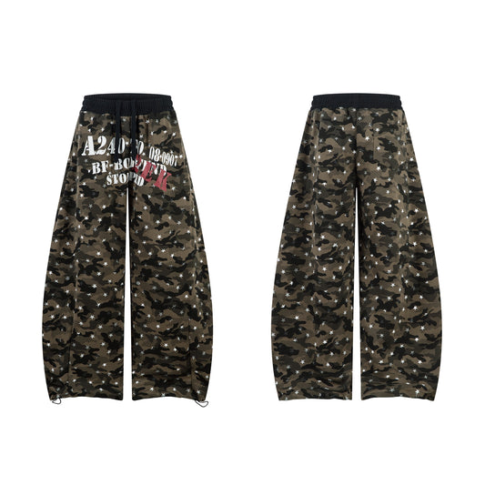 CapCabin Star Camo Wide-Leg Sweatpants