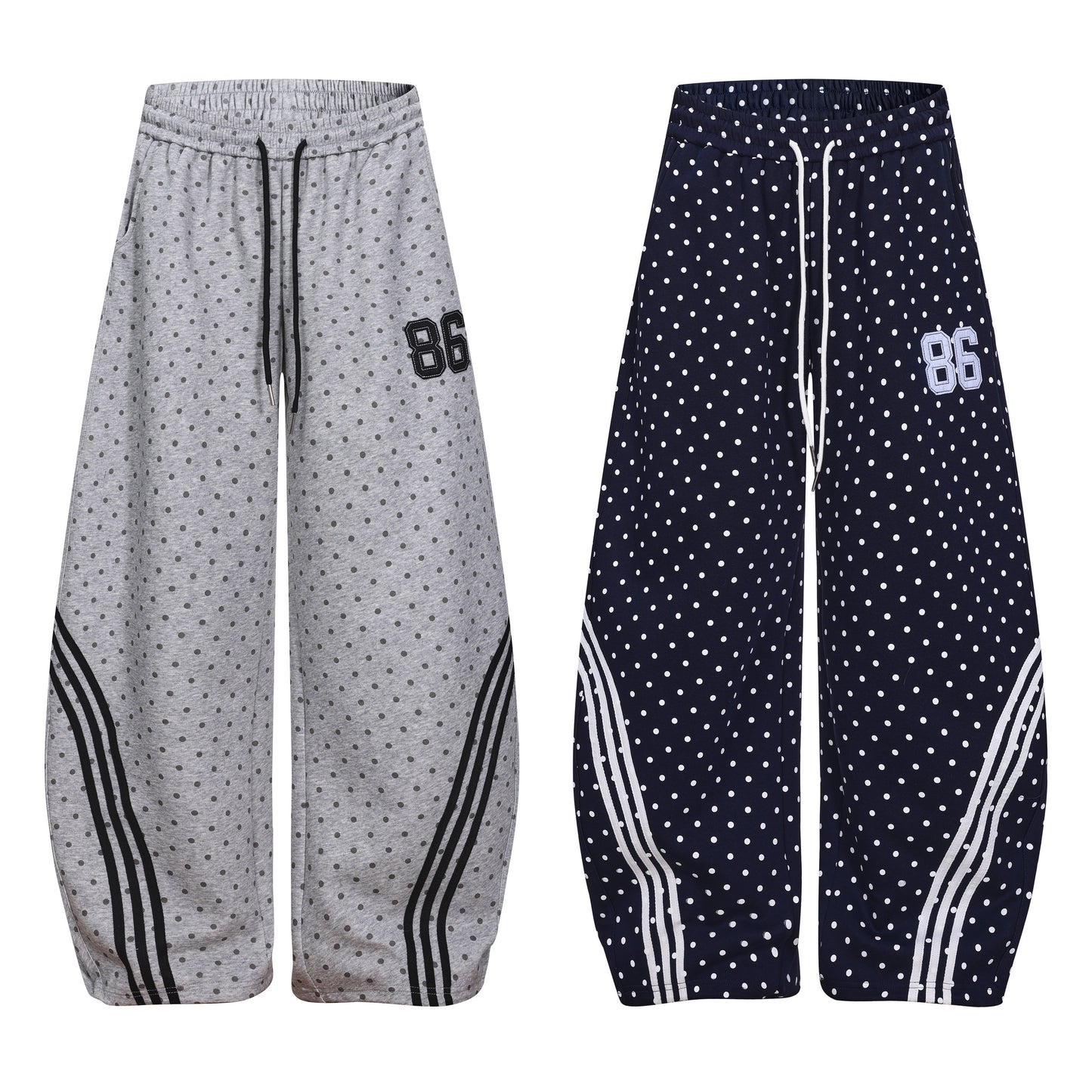 CapCabin Polka Dot Wide-Leg Sweatpants