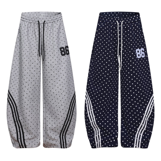 CapCabin Polka Dot Wide-Leg Sweatpants