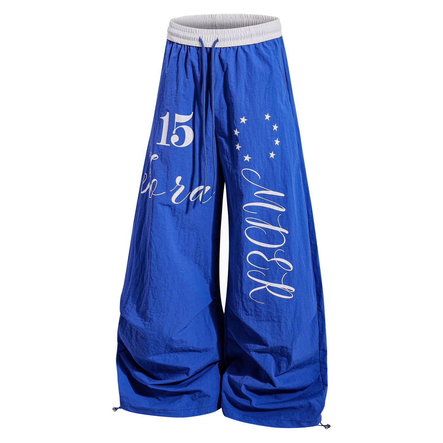 CapCabin Retro Script Wide-Leg Track Pants