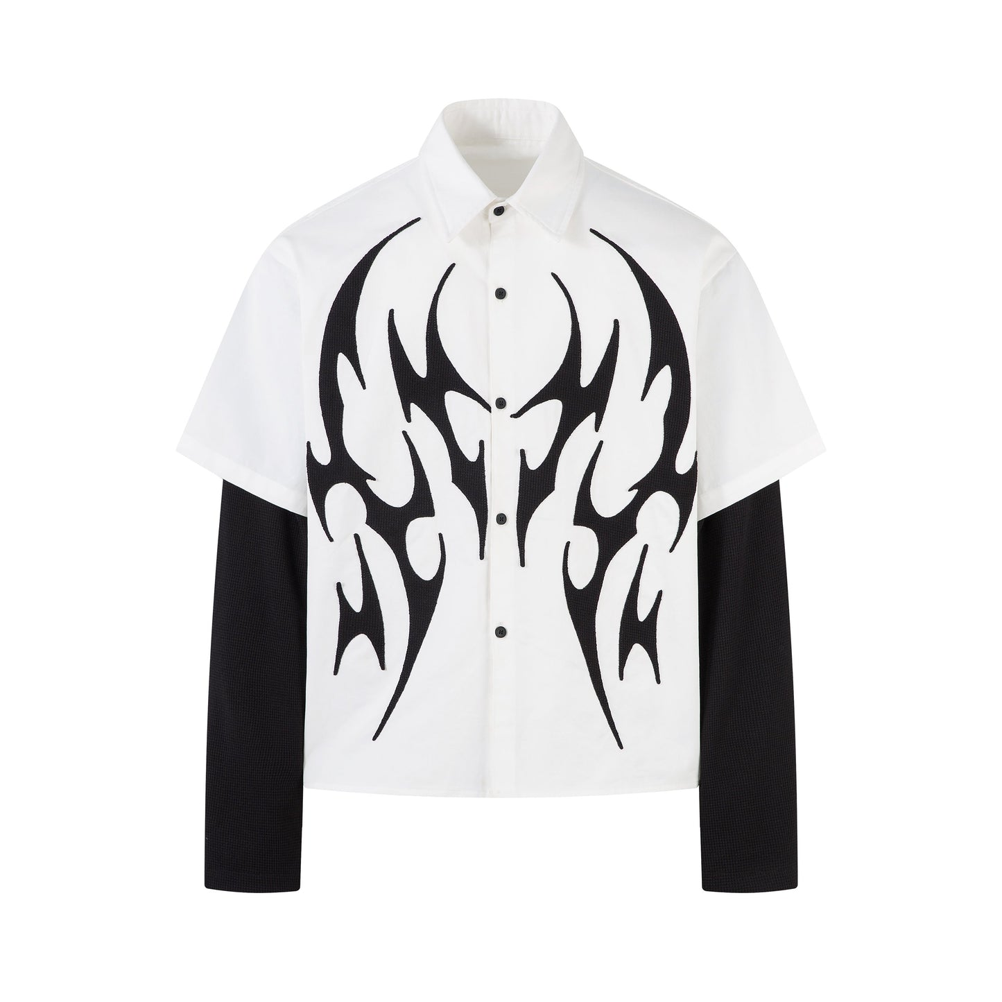 CapCabin Tribal Flame Layered Shirt