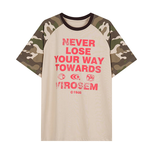 CapCabin “Never Lose Your Way” Camo Raglan T-Shirt
