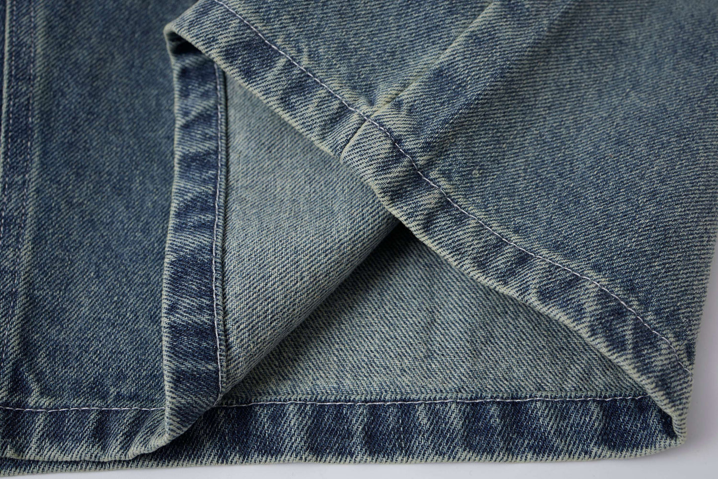 CapCabin Web Panel Strap Denim Shorts