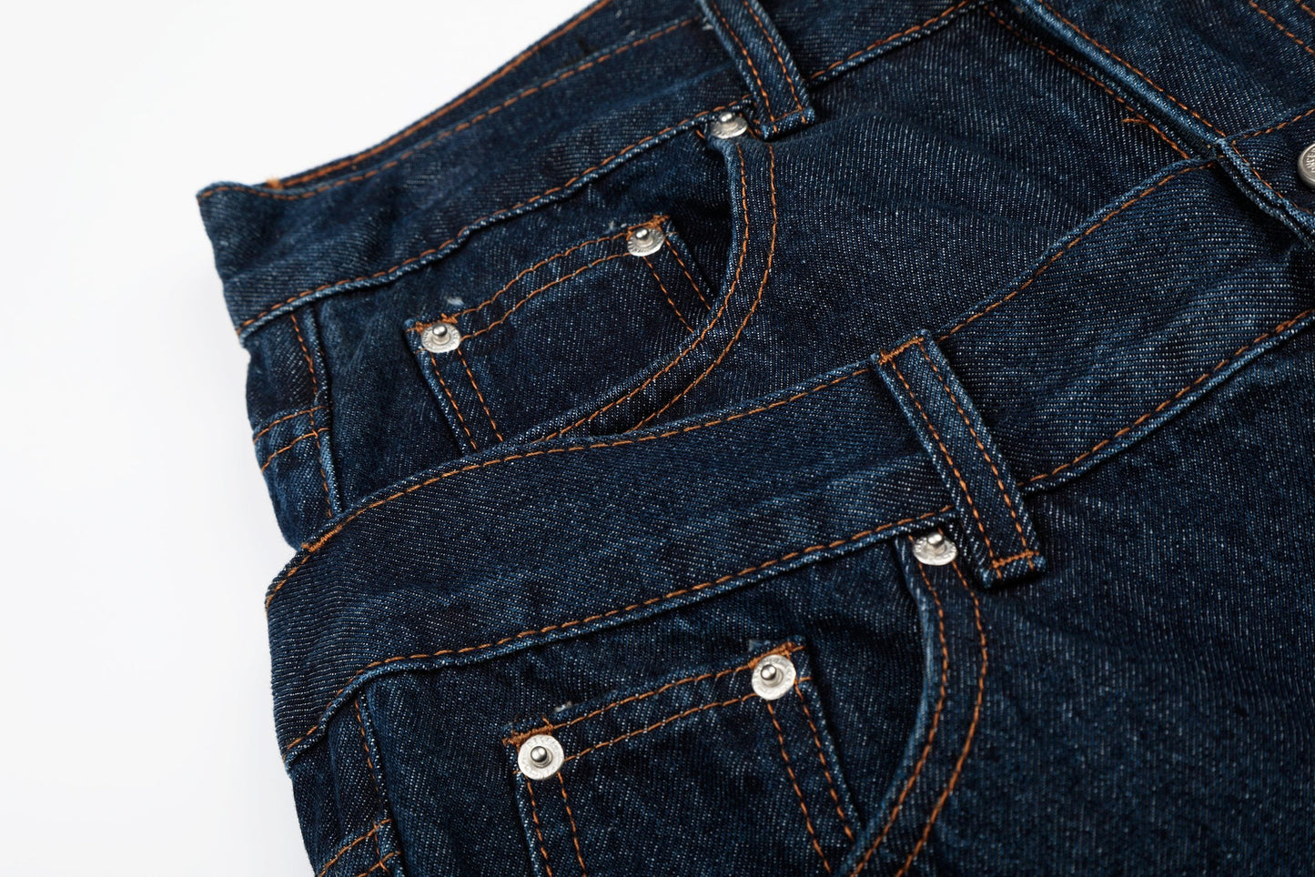 CapCabin “Layered Panel Denim Shorts”