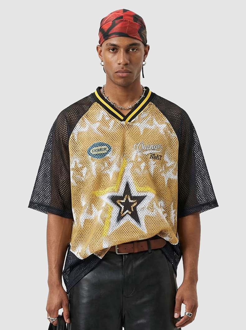 CapCabin “Star Impact” Mesh Jersey T-Shirt