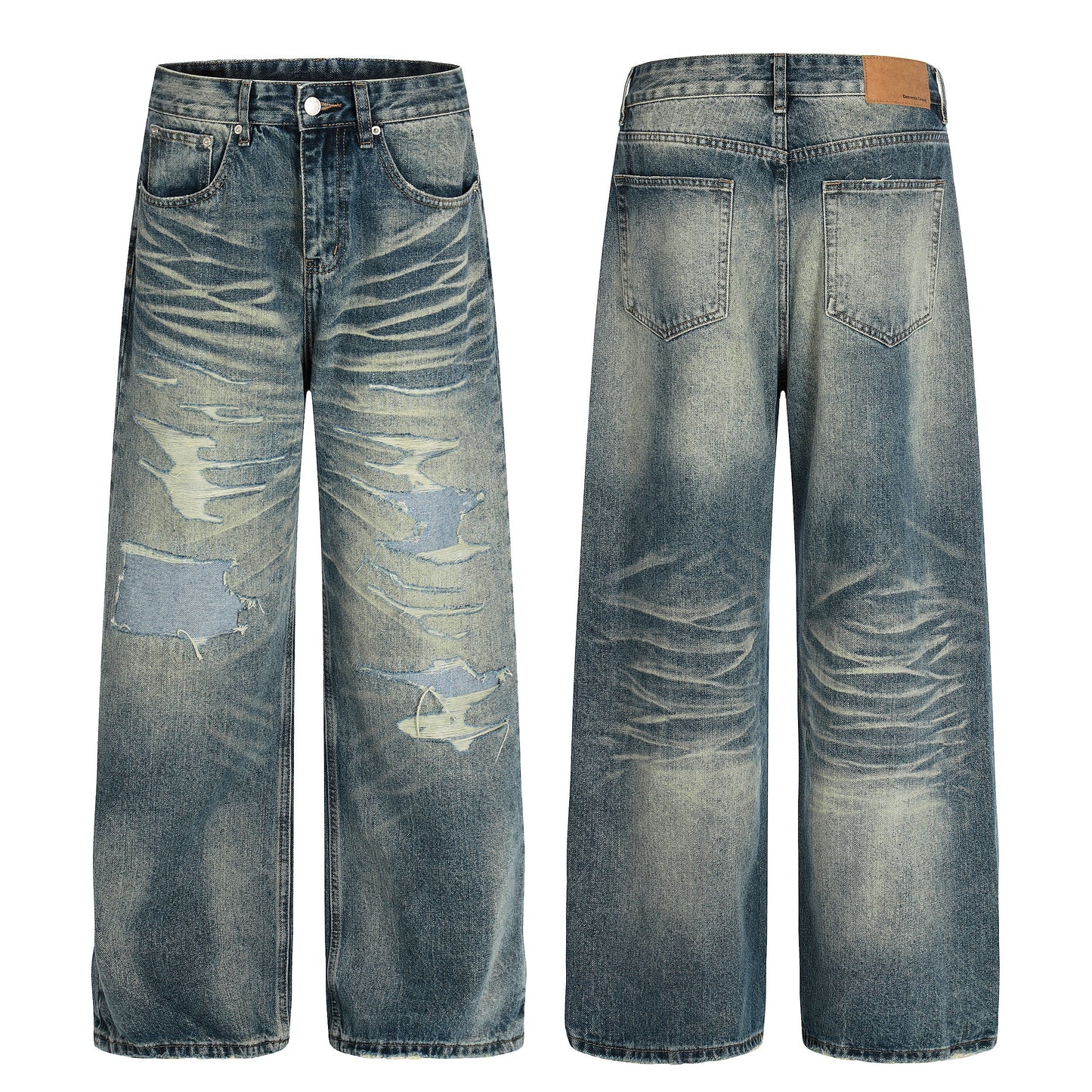 CapCabin Vintage Washed Distressed Jeans*