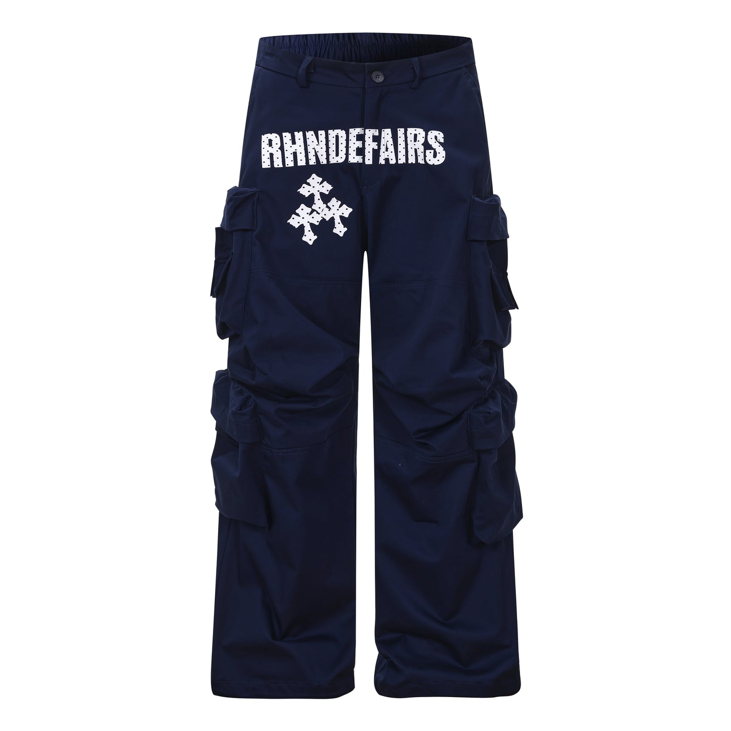 CapCabin Graphic Cargo Wide-Leg Pants