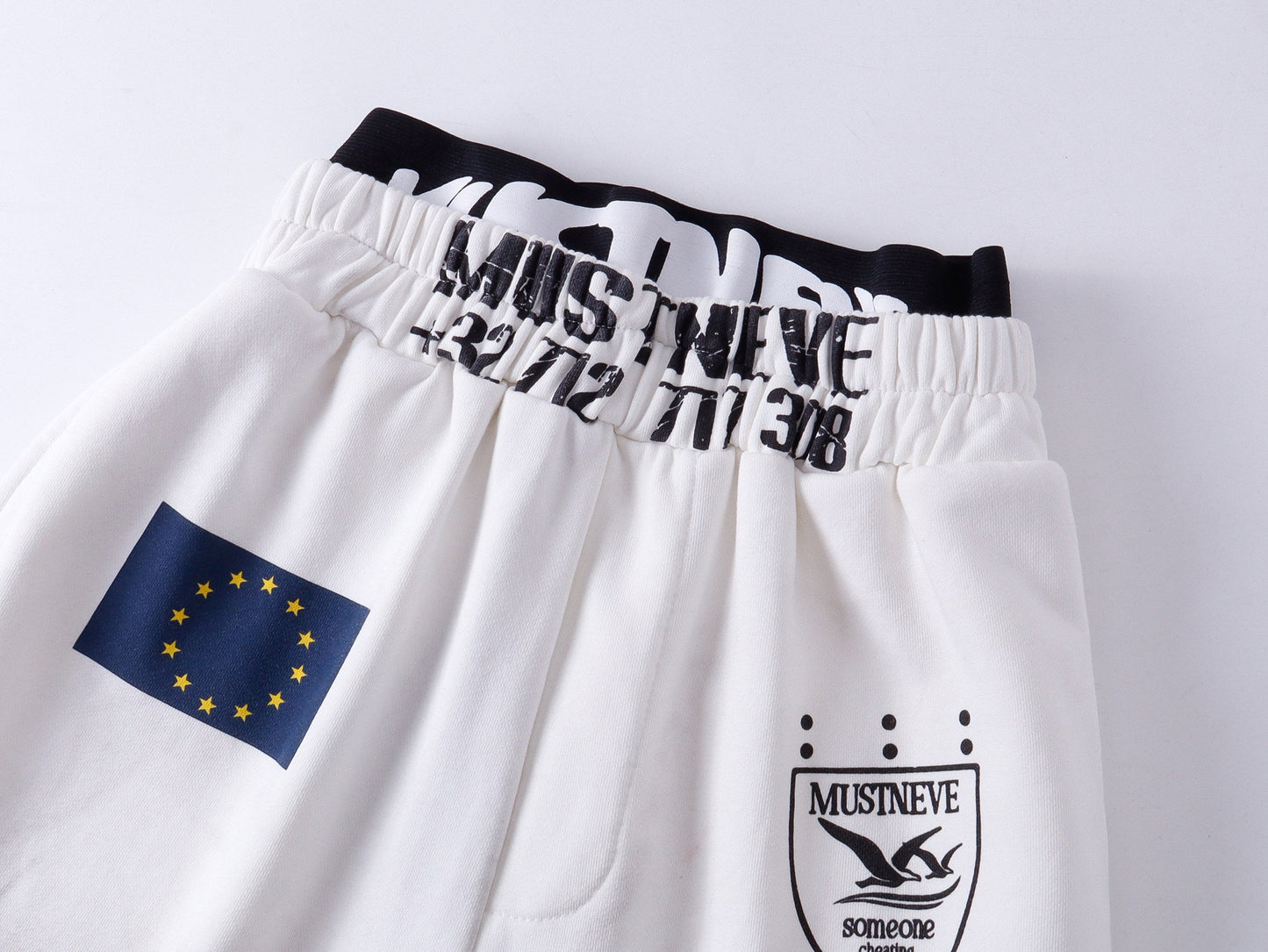 CapCabin “Distressed Sport Wide-Leg Pants”