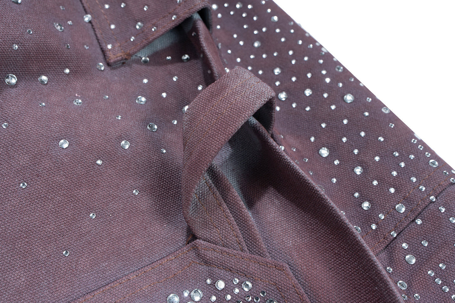 CapCabin Studded Denim Shorts
