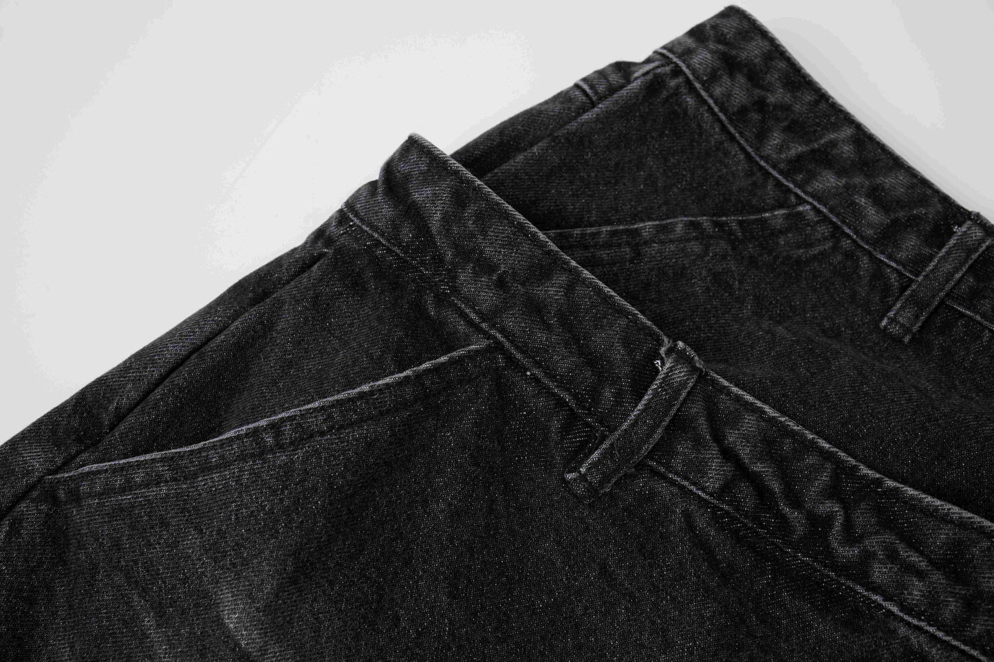 CapCabin Distressed Layered Waist Denim Shorts