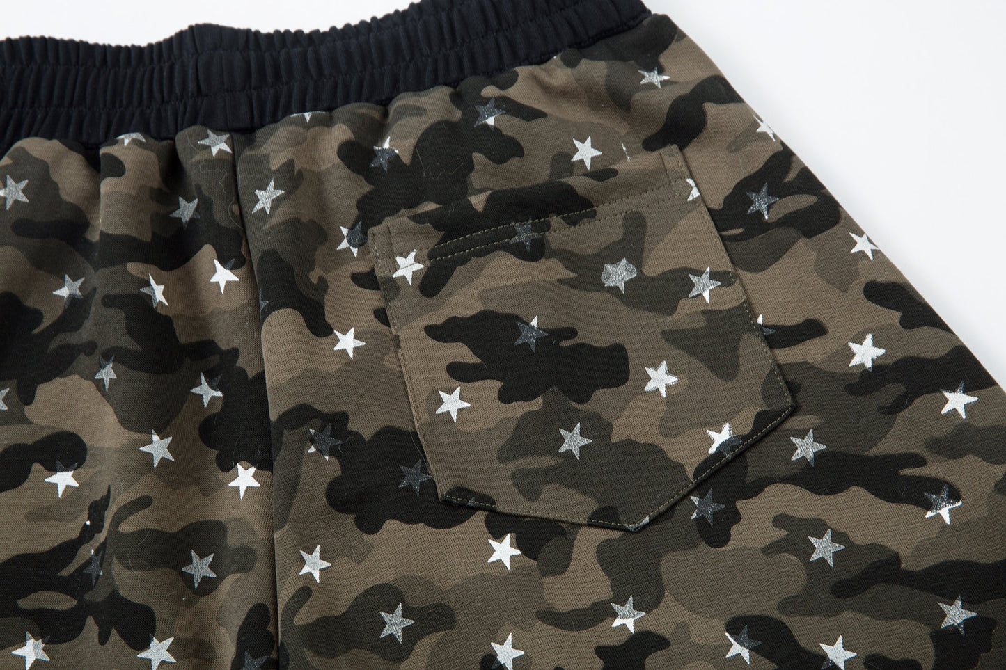 CapCabin Star Camo Wide-Leg Sweatpants