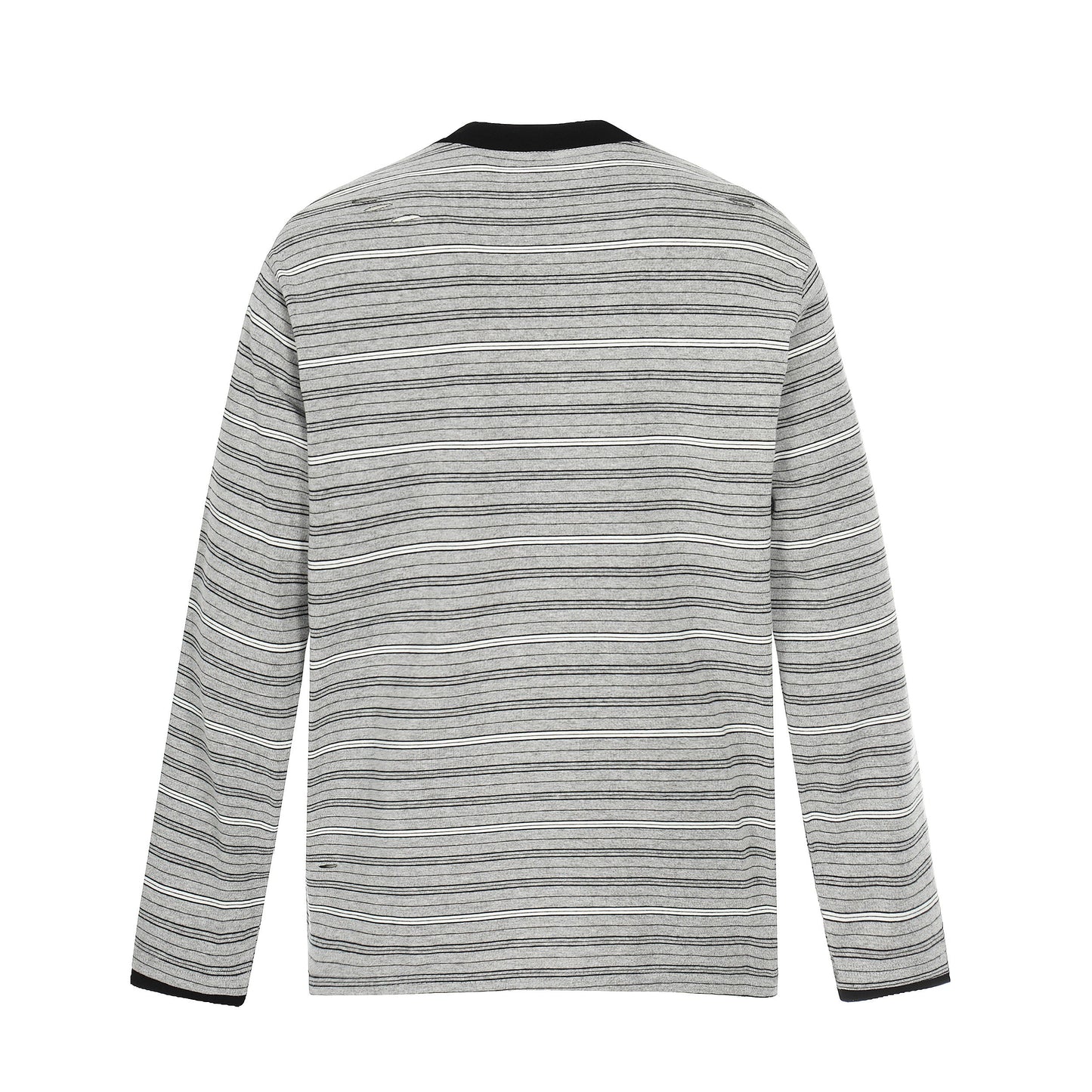 CapCabin Striped Henley Long Sleeve Tee