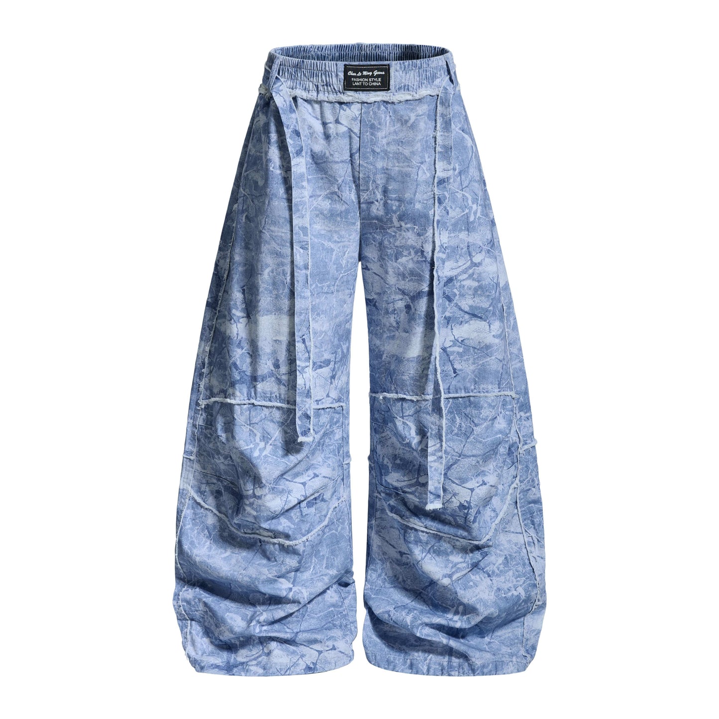CapCabin “Washed Marble Wide-Leg Pants”