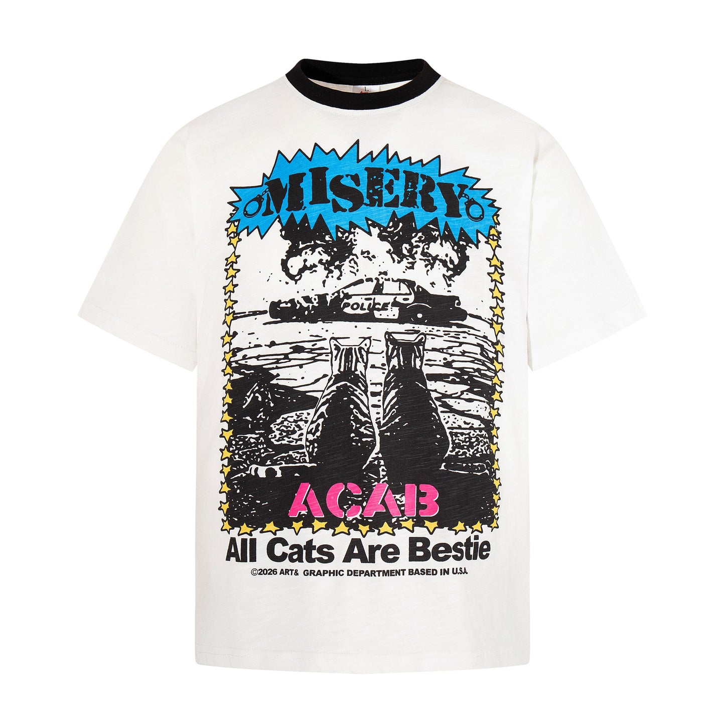 CapCabin Misery Cat Graphic T-Shirt