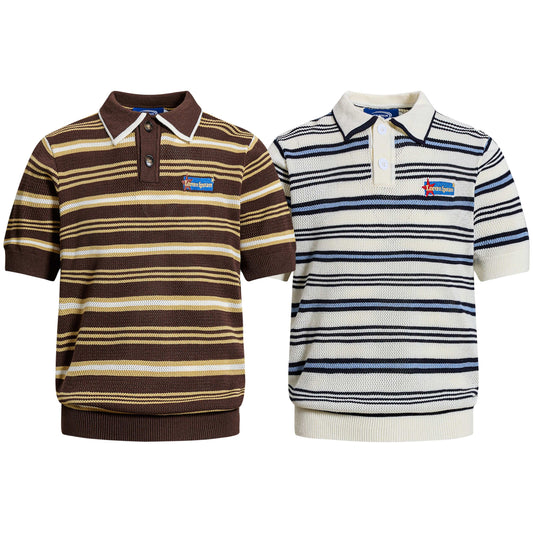 CapCabin “Retro Stripe Knit Polo”
