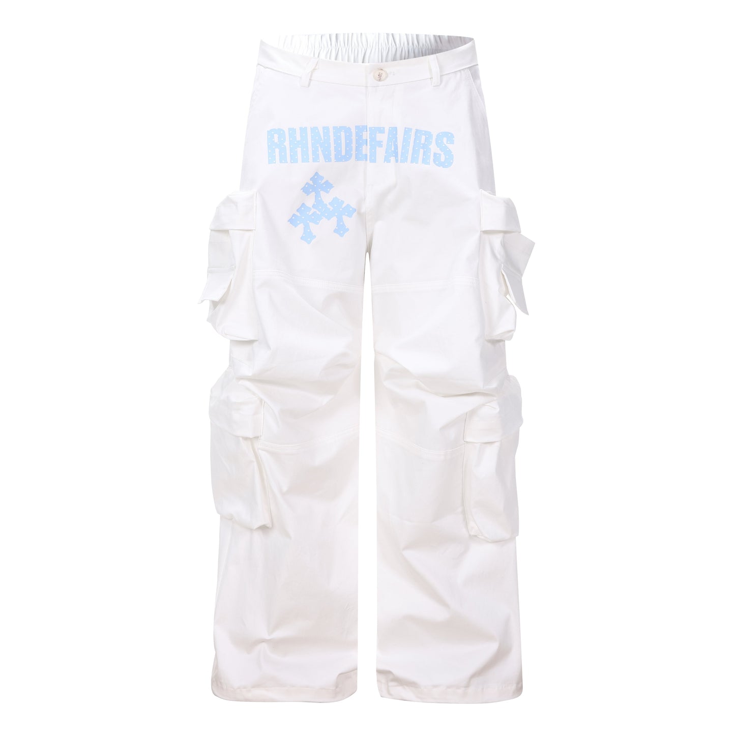 CapCabin Graphic Cargo Wide-Leg Pants