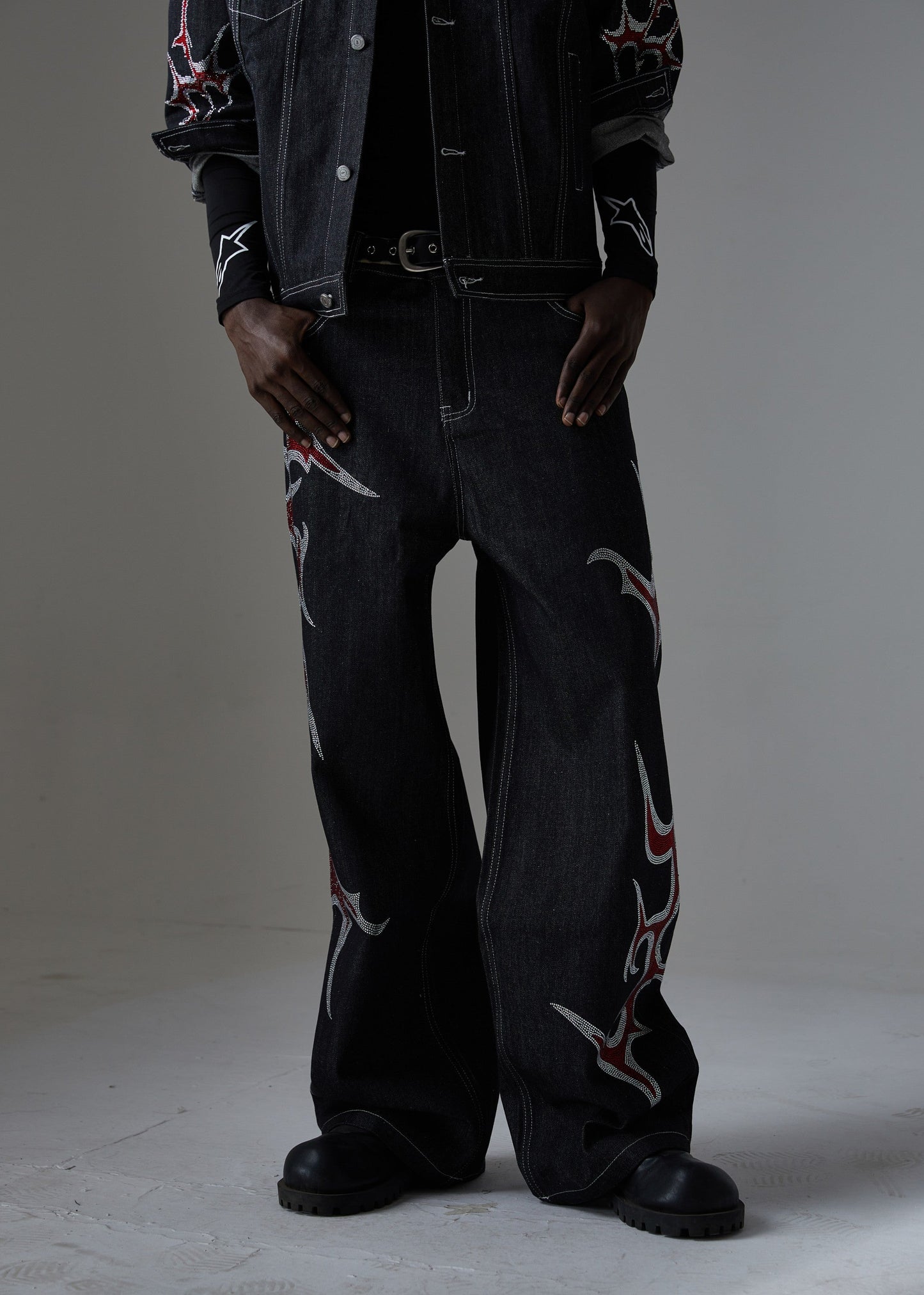 CapCabin Graphic Denim Pants