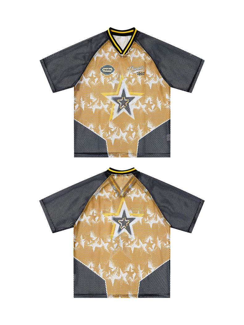 CapCabin “Star Impact” Mesh Jersey T-Shirt