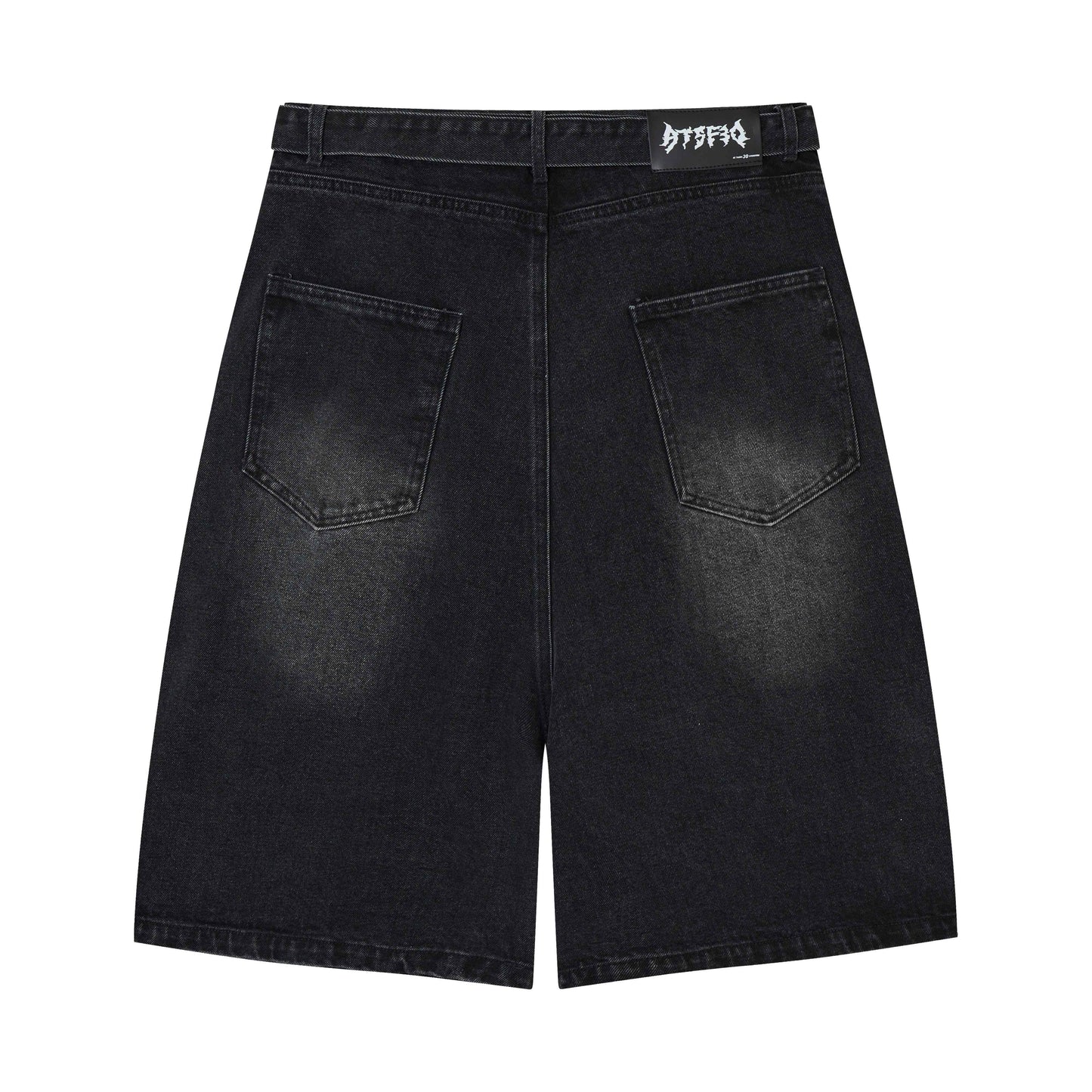 CapCabin Web Panel Strap Denim Shorts