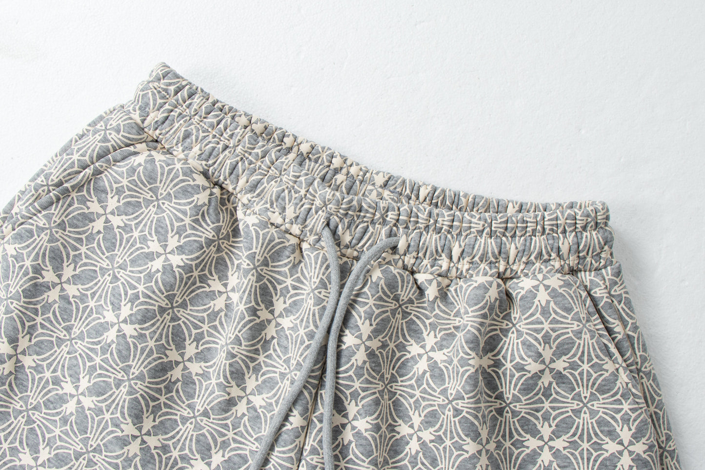 CapCabin All-Over Pattern Graphic Wide-Leg Pants
