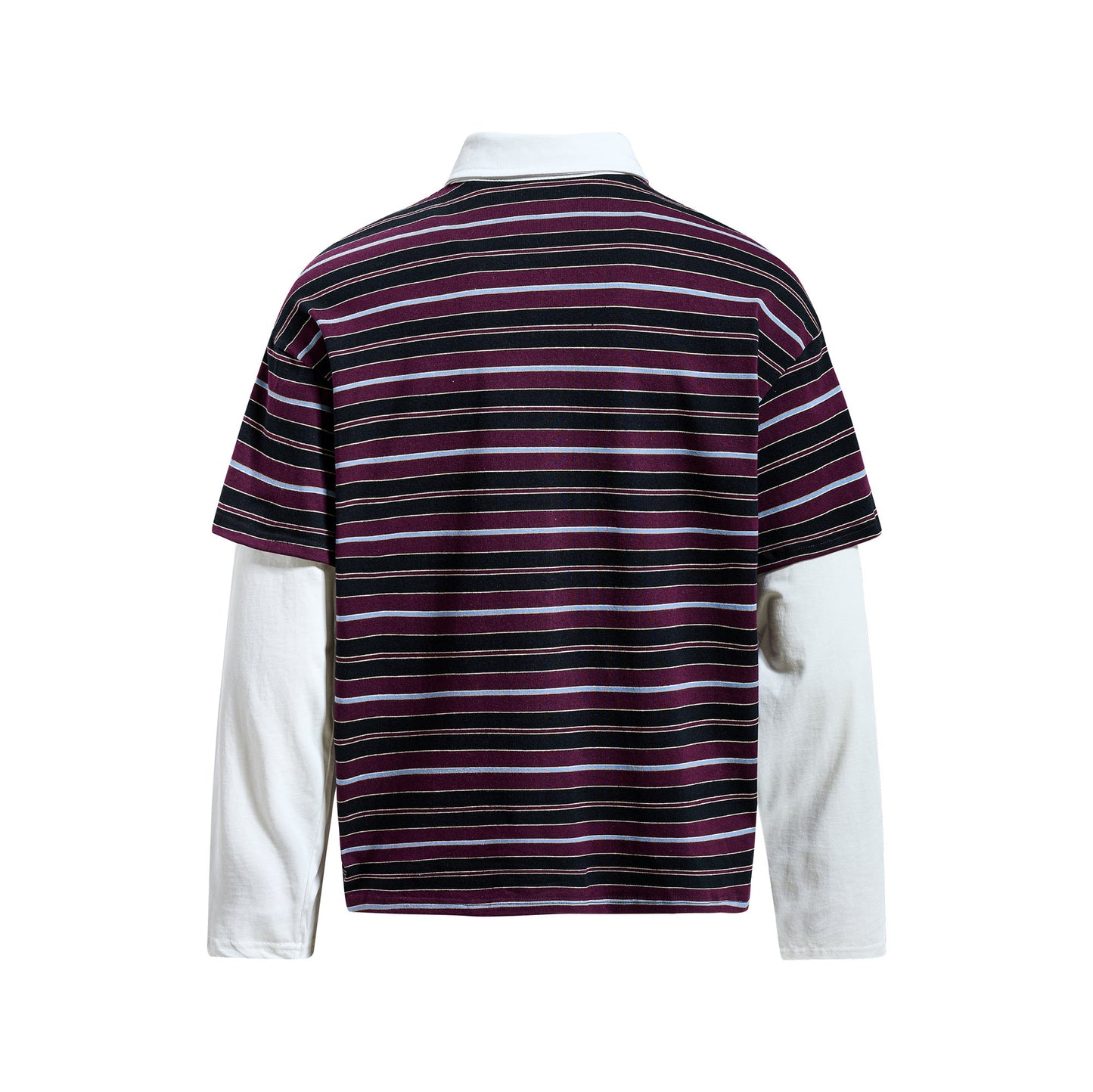 CapCabin Striped Graphic Layered Polo